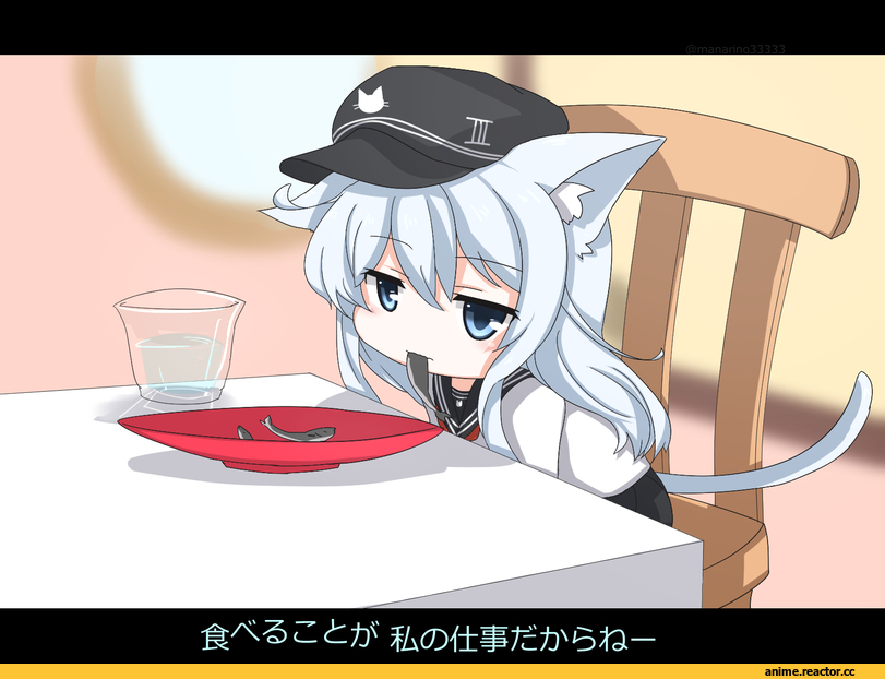 hibiki, Kantai Collection, yonerinoko (banberabu), nekomimi, Animal Ears, Anime