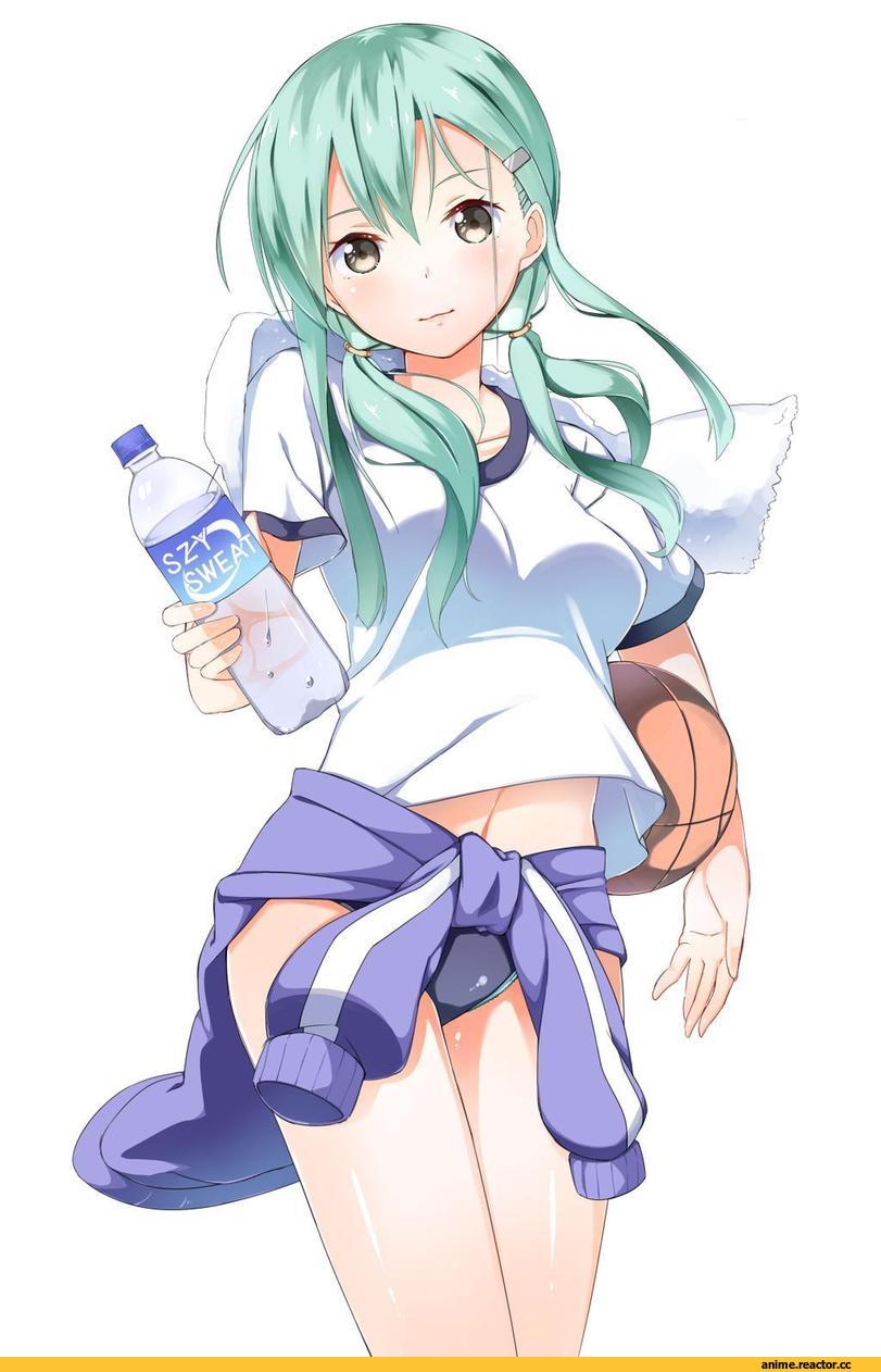 Kantai Collection, School Sportswear, Suzuya (Kantai Collection), shizuka (deatennsi), Anime Art, Anime