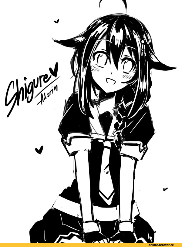 Shigure (Kantai Collection), Kantai Collection, adarin, Anime Art, Monochrome (Anime), Anime