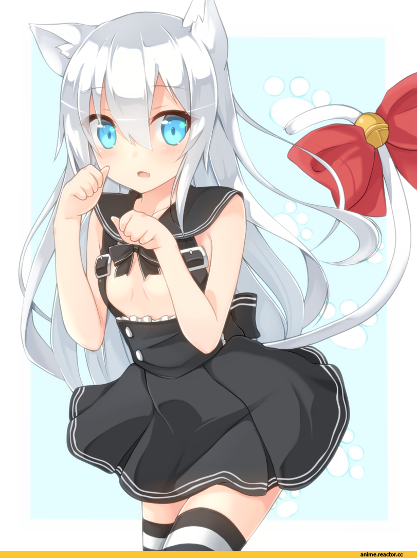 Hibiki (Kantai Collection), Kantai Collection, neko, Animal Ears, rateratte, Anime