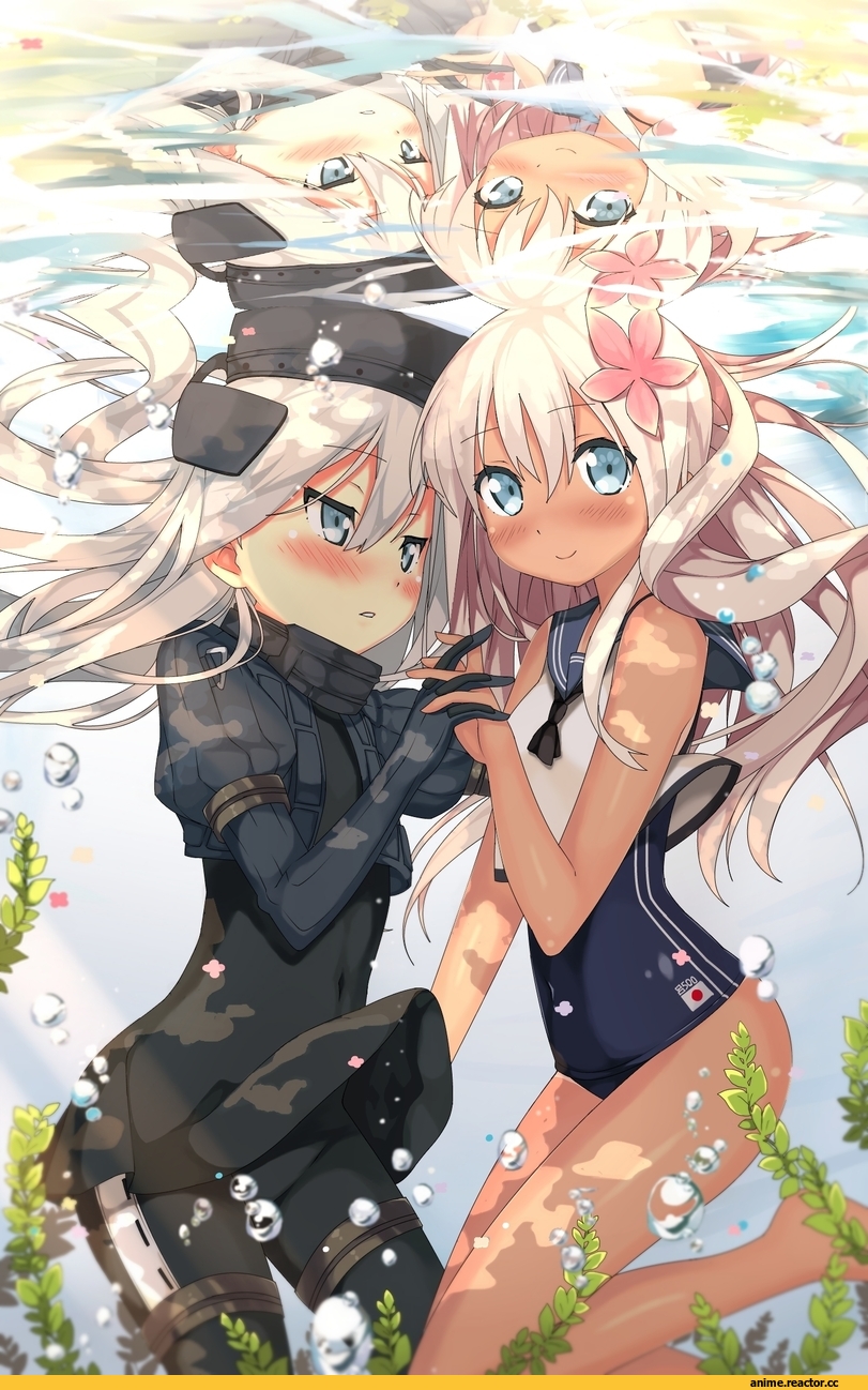 Ro-500 (Kantai Collection), Kantai Collection, U-511 (Kantai Collection), Kawai (Purplrpouni), Anime Art, Anime