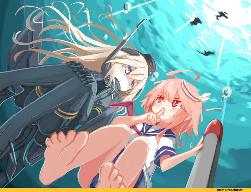 U-511 (Kantai Collection), Kantai Collection, i-58 (kantai collection), beize (garbage), Anime Art, Anime