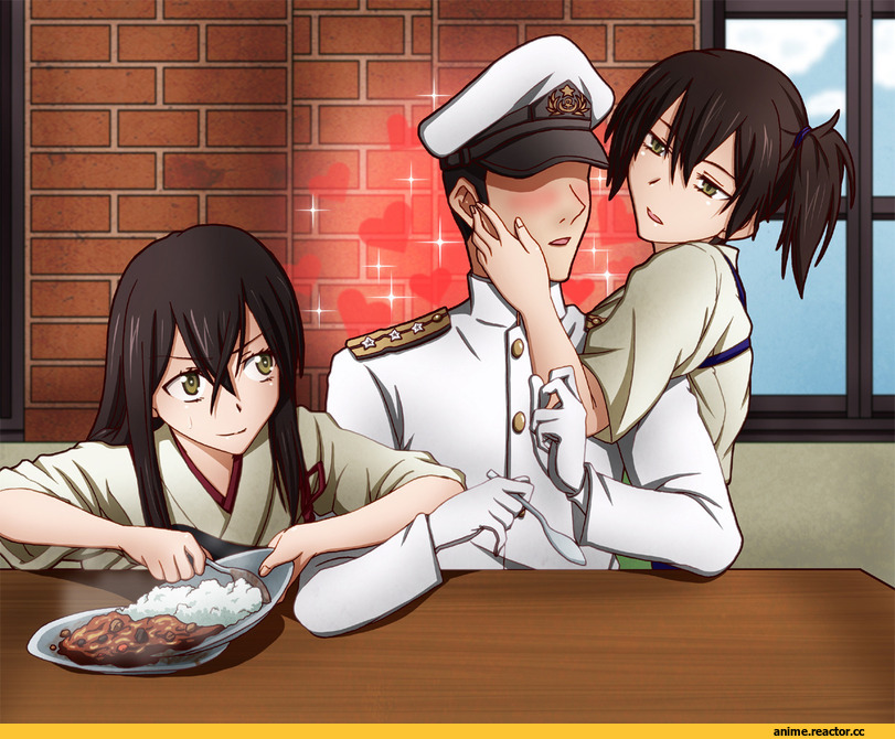 Kantai Collection, Akagi, Kaga (Kantai Collection), Admiral (Kantai Collection), hasebe akira, Anime