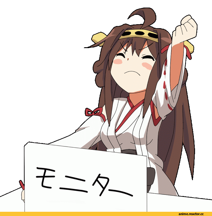 Kongou (Kantai Collection), Kantai Collection, hangaku, Anime Гифки, Anime