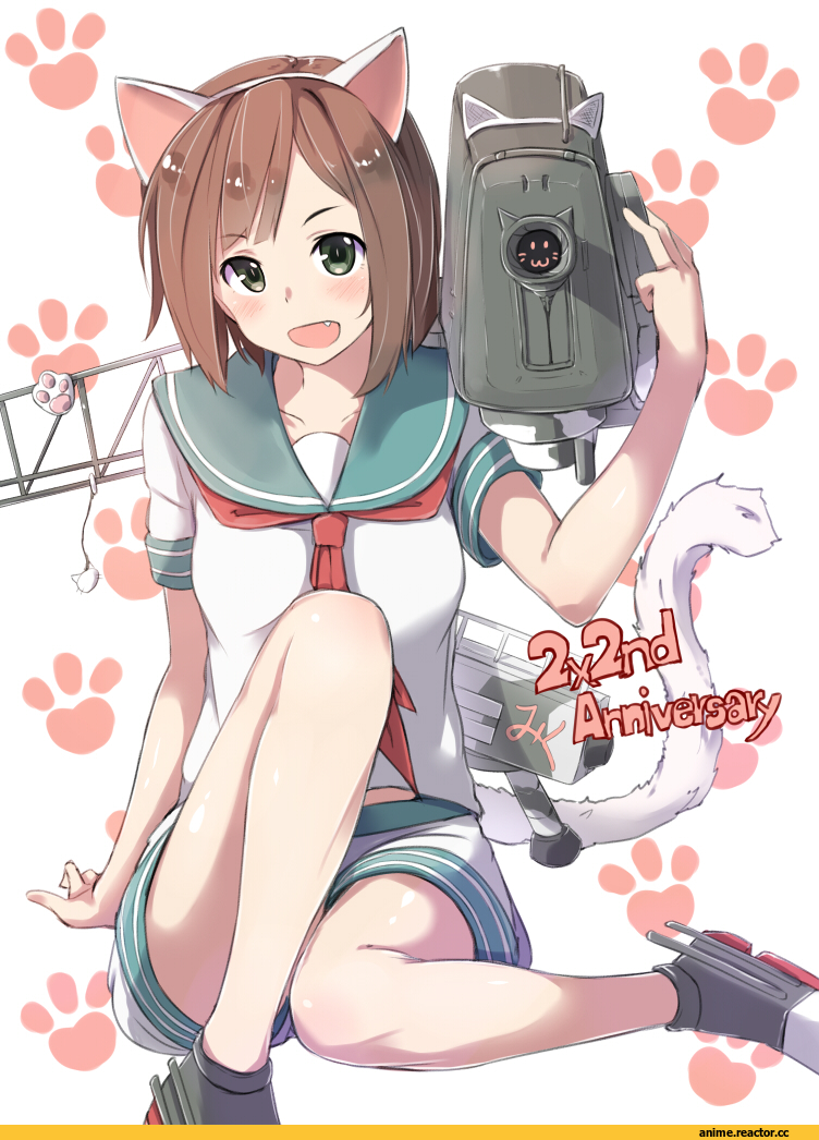 Maekawa Miku, Idolmaster, Tama (Kantai Collection), Kantai Collection, sakamoto-cat, Неко, Animal Ears, Anime