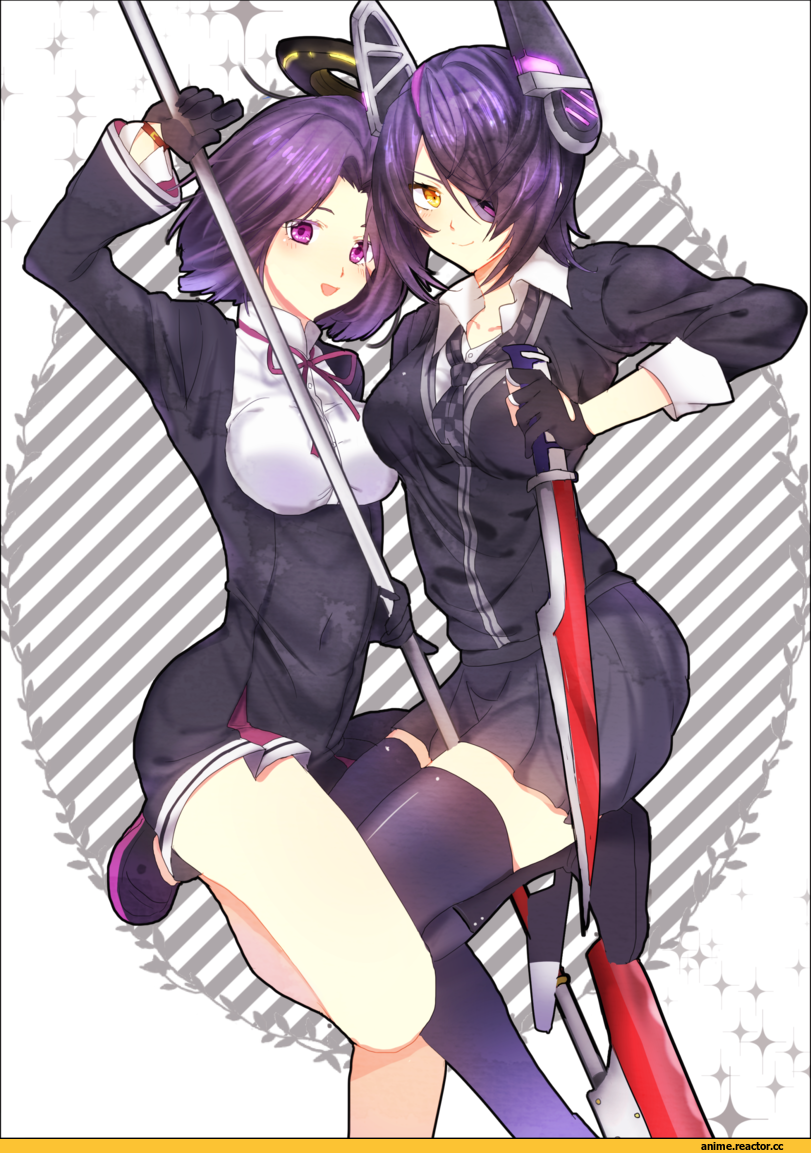 Tenryuu, Kantai Collection, Tatsuta, yoshifuji haru, Anime Art, Опасные Няшки, Anime Няши, Anime