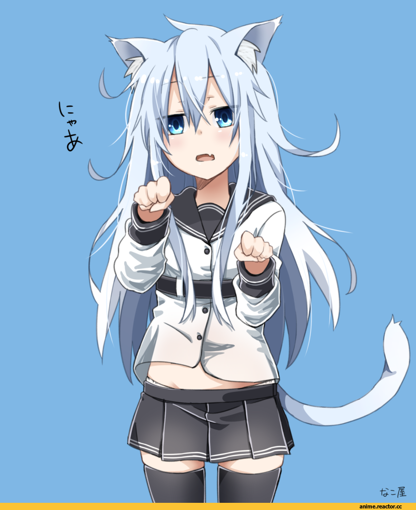 Hibiki (Kantai Collection), Kantai Collection, nako-ya, Неко, Animal Ears, verniy (kantai collection), Anime