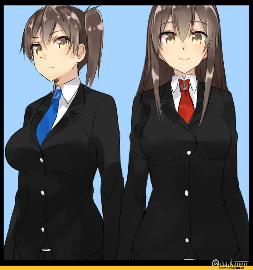 Kantai Collection, Akagi, Kaga (Kantai Collection), Isshiki (Ffmania7), Anime