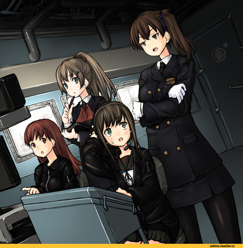Fubuki (Kantai Collection), Kantai Collection, Kaga (Kantai Collection), Kumano, Ooi (Kantai Collection), notchi, Anime Art, продолжение в комментариях, Anime