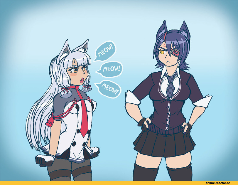 Murakumo (Kantai Collection), Kantai Collection, tenryuu (kantai collection), Animal Ears, nekomimi, Anime