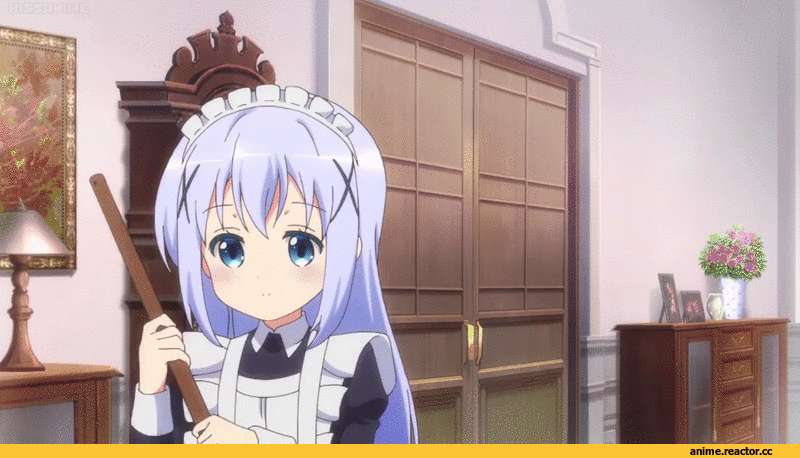 Gochuumon wa Usagi Desu ka?, Anime Гифки, Maid, Anime