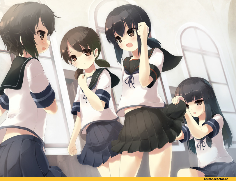 Fubuki (Kantai Collection), Kantai Collection, gengetsu chihiro, Anime Art, Hatsuyuki (Kantai Collection), Miyuki (Kantai Collection), Shirayuki (kantai collection), Anime