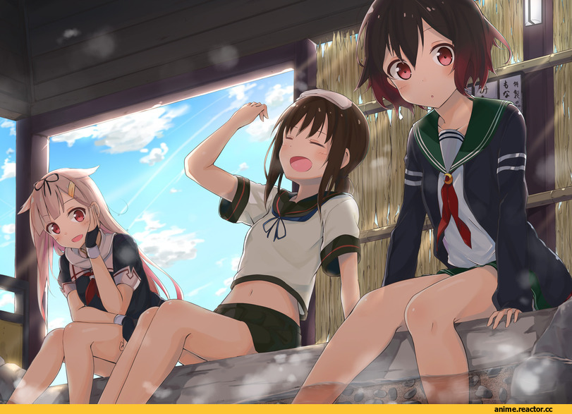 Yuudachi, Kantai Collection, Mutsuki (Kantai Collection), Fubuki (Kantai Collection), sasahara wakaba, Anime Art, Anime