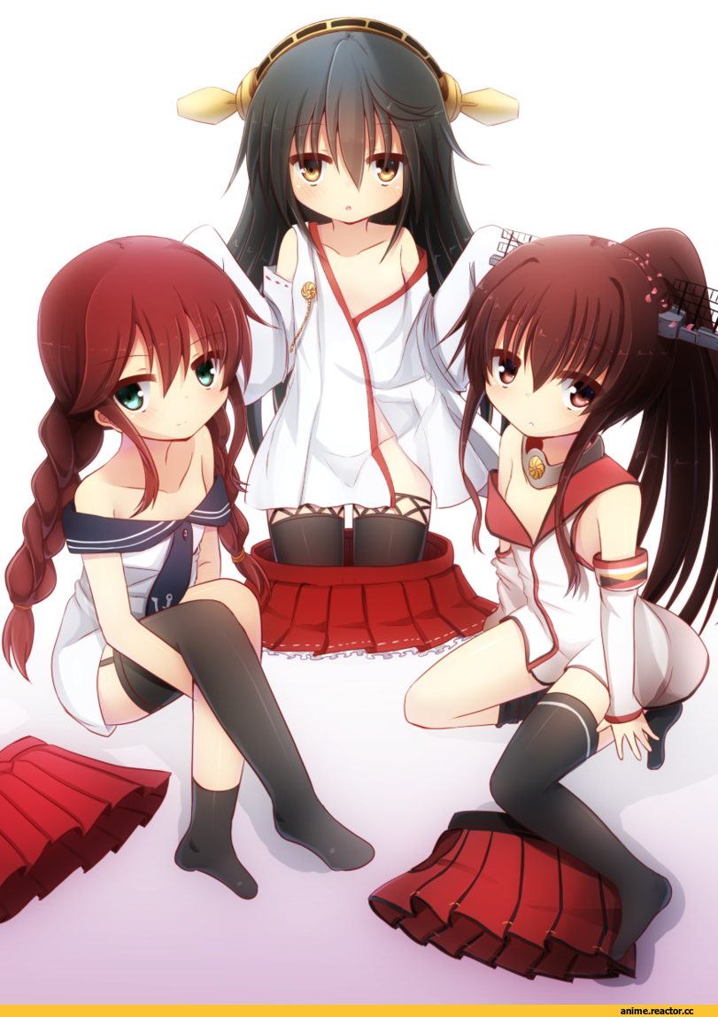 Kantai Collection, Yamato (Kantai Collection), Haruna (Kantai Collection), Noshiro, hionhk, Anime