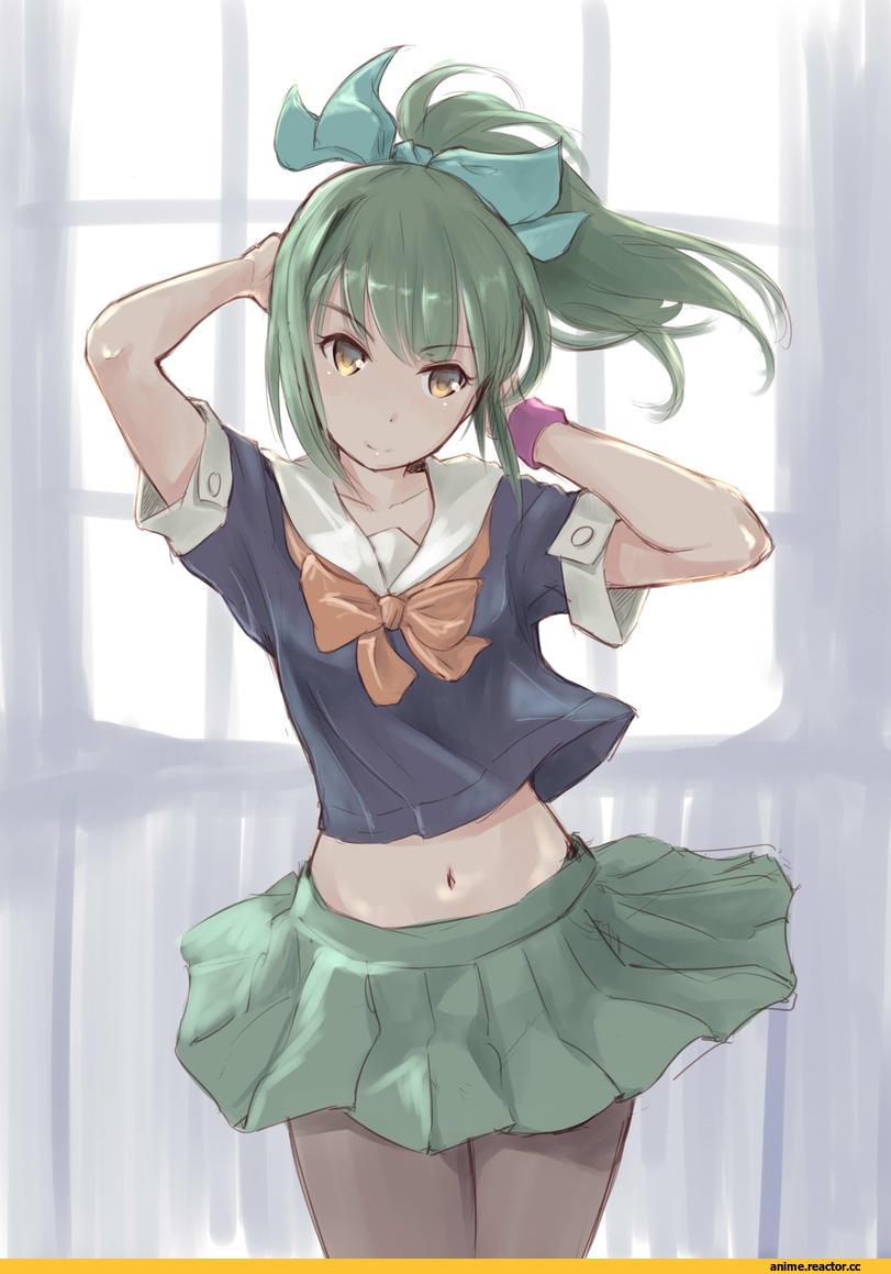 Yuubari, Kantai Collection, Wa (Genryusui), Anime Art, Anime