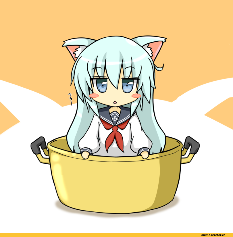 Hibiki (Kantai Collection), Kantai Collection, goodsun sunkumi, nekomimi, Animal Ears, Anime