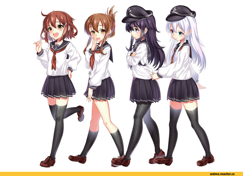 Akatsuki, Kantai Collection, Hibiki (Kantai Collection), Ikazuchi, Inazuma (Kantai Collection), kikimi, Anime