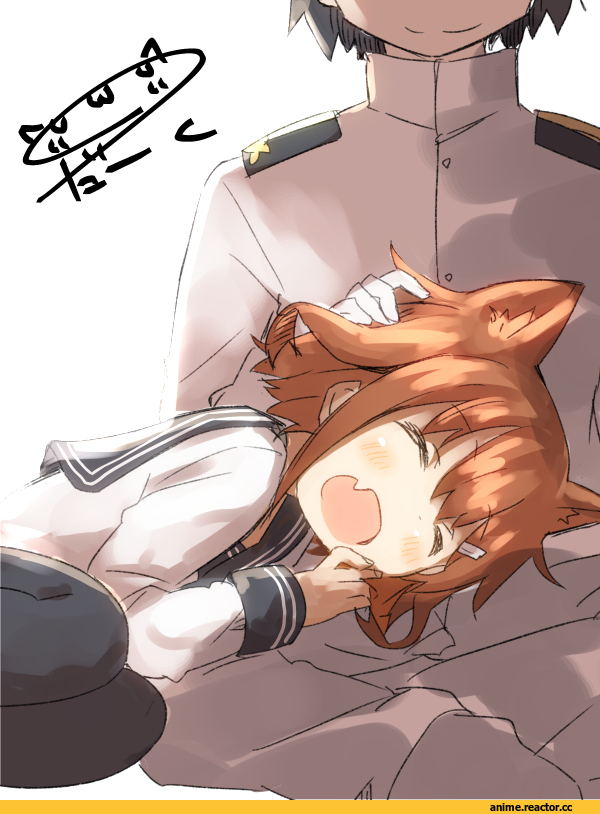 Ikazuchi, Kantai Collection, Admiral (Kantai Collection), Неко, Animal Ears, Anime
