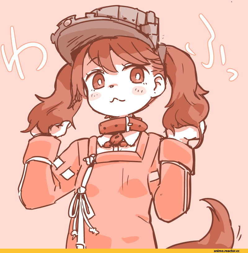 ryuujou (kantai collection), Kantai Collection, Animal Ears, монохром (anime), Anime Art, Anime