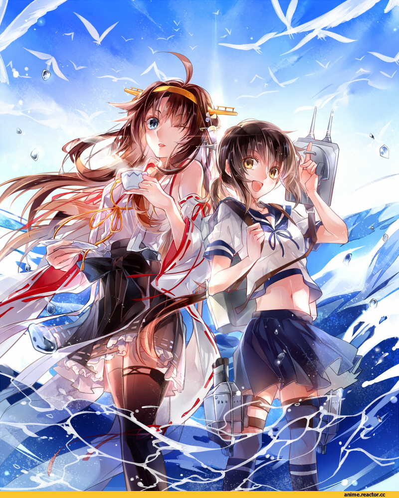 Fubuki (Kantai Collection), Kantai Collection, Kongou (Kantai Collection), tg (artist), Anime