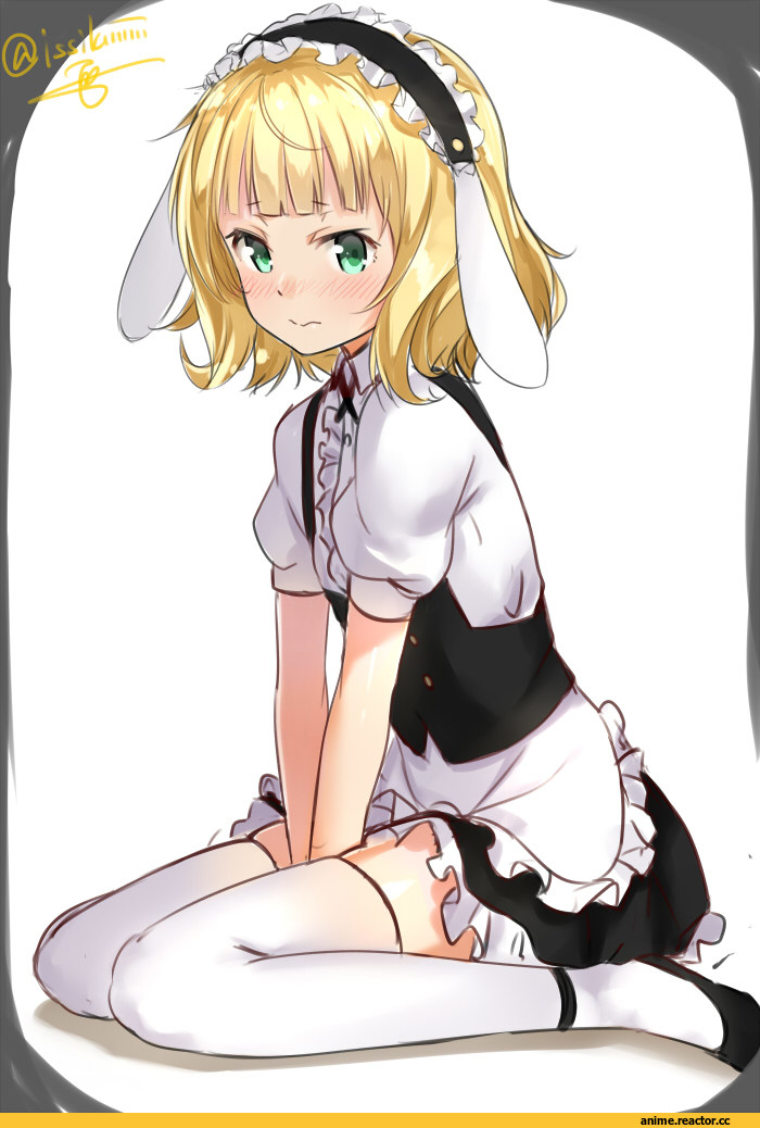 Gochuumon wa Usagi Desu ka?, kirima sharo, Isshiki (Ffmania7), Anime Art, Anime Ears, Usagimimi, Maid, Anime