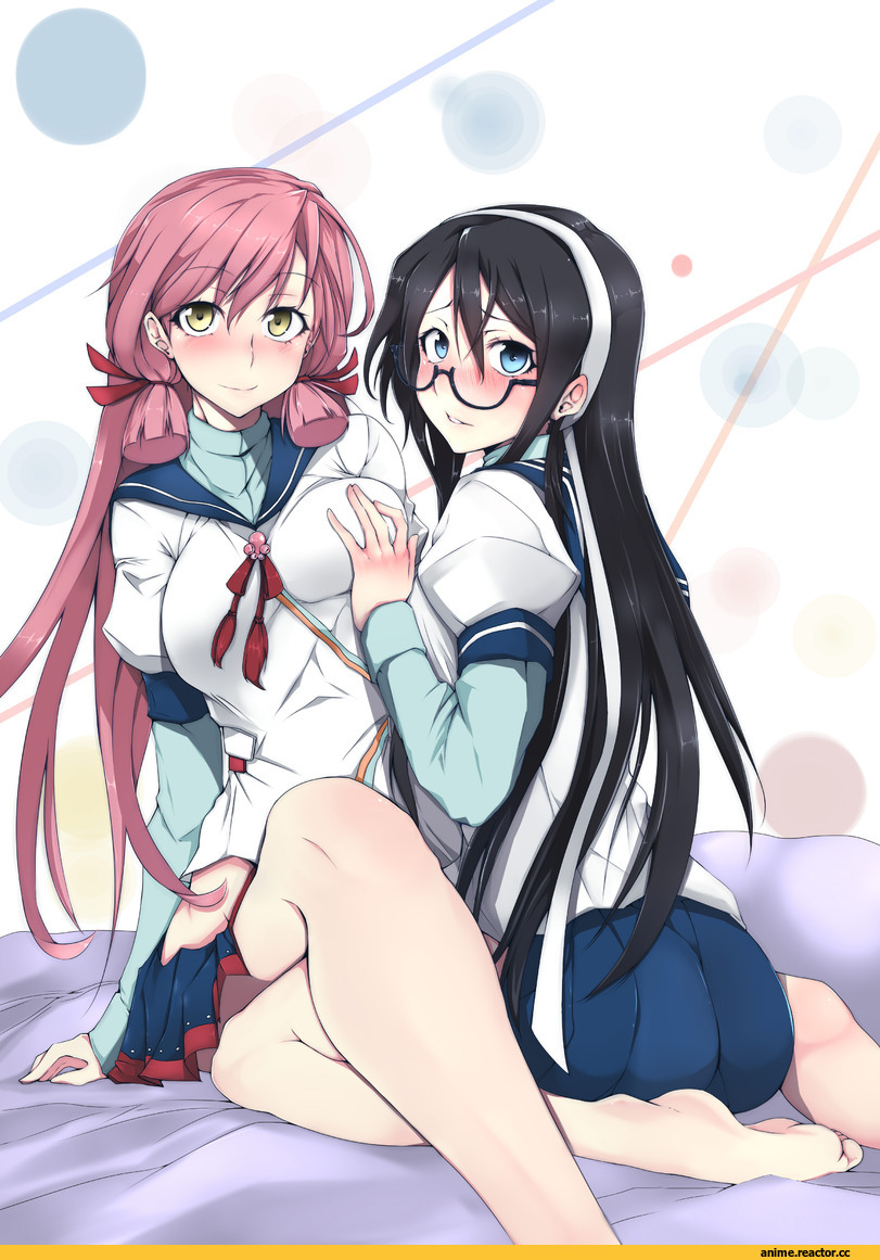 Akashi (Kantai Collection), Kantai Collection, Ooyodo (Kantai Collection), gggg, Shoujo Ai, Megane, Anime