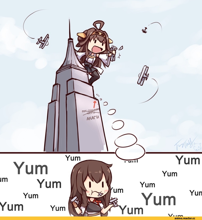 langbazi, Kongou (Kantai Collection), Kantai Collection, Akagi (Kantai Collection), Anime