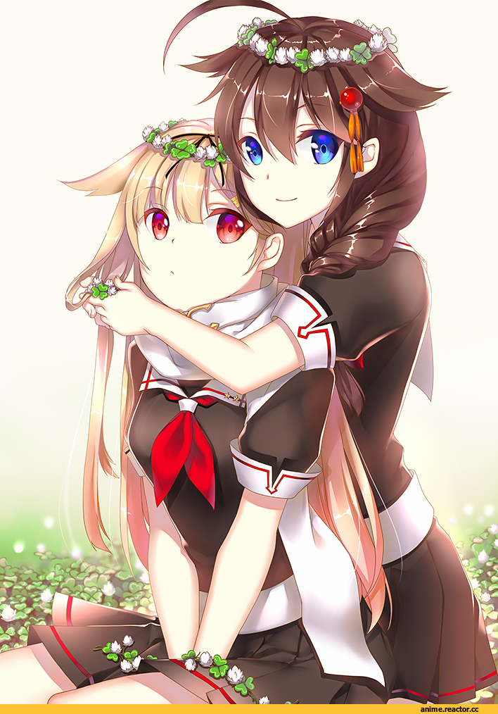 Anime Art, sakuyosi, Kantai Collection, Shigure (Kantai Collection), yuudachi (kantai collection), Anime