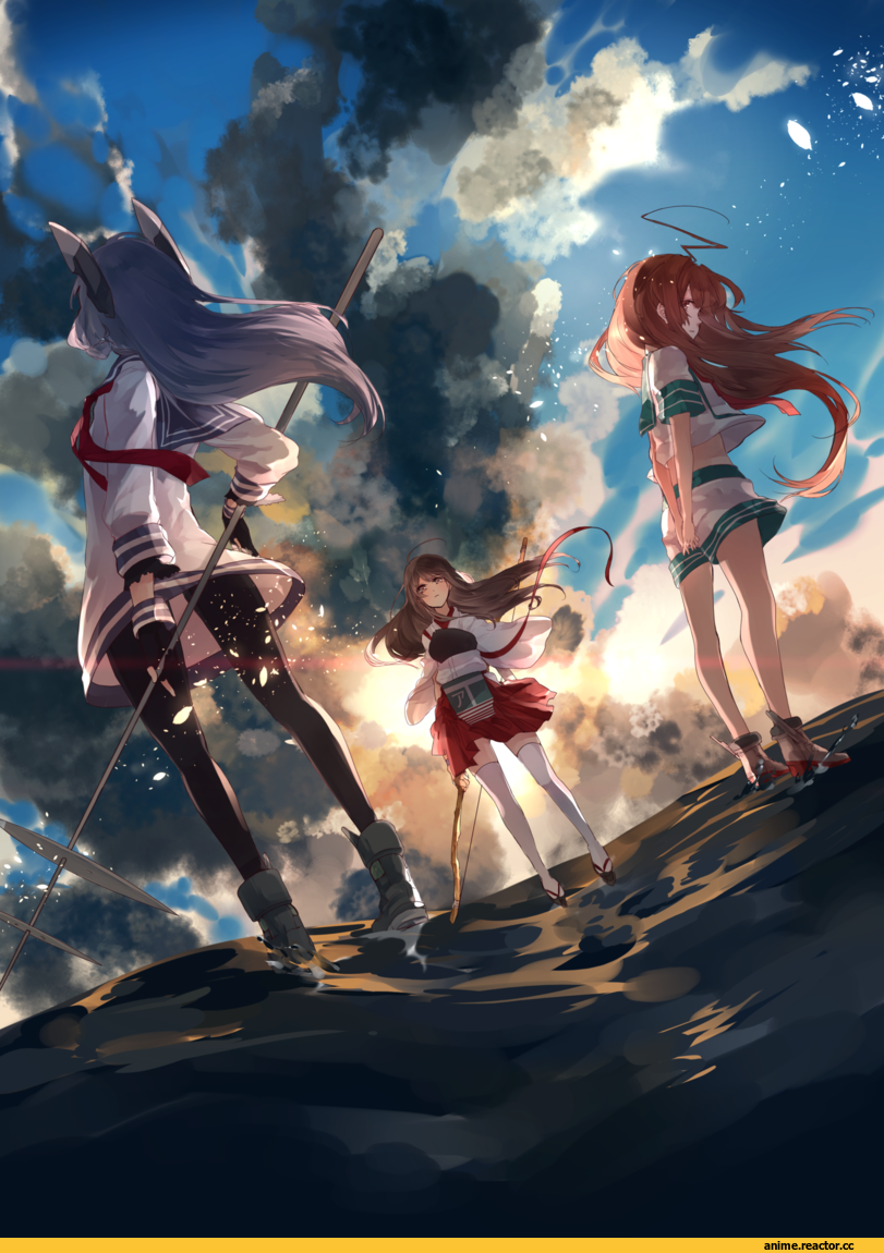 Kuma (Kantai Collection), Kantai Collection, Akagi (Kantai Collection), Murakumo (Kantai Collection), miwano ragu, Anime