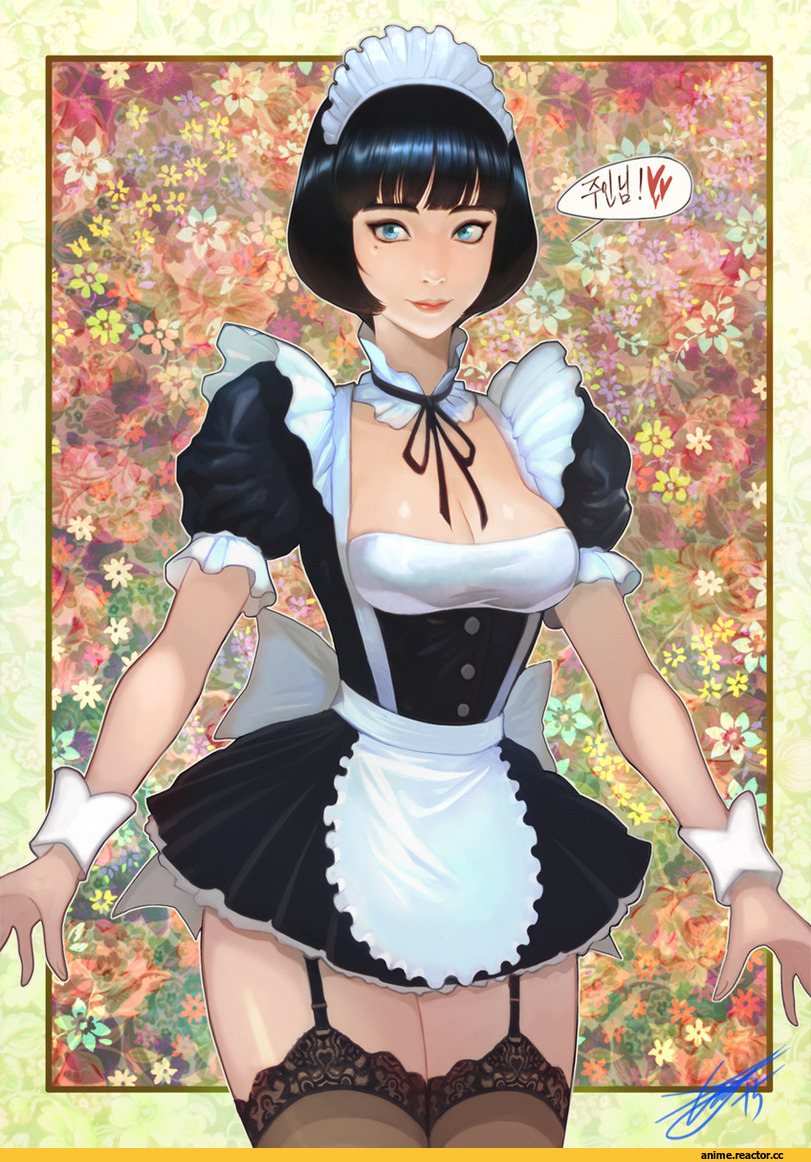 Anime Art, heewon le, Maid, Anime