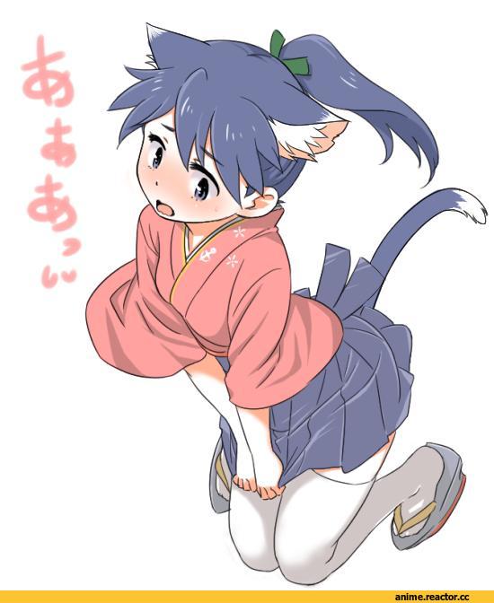 Houshou (Kantai Collection), Kantai Collection, neko, Animal Ears, Anime