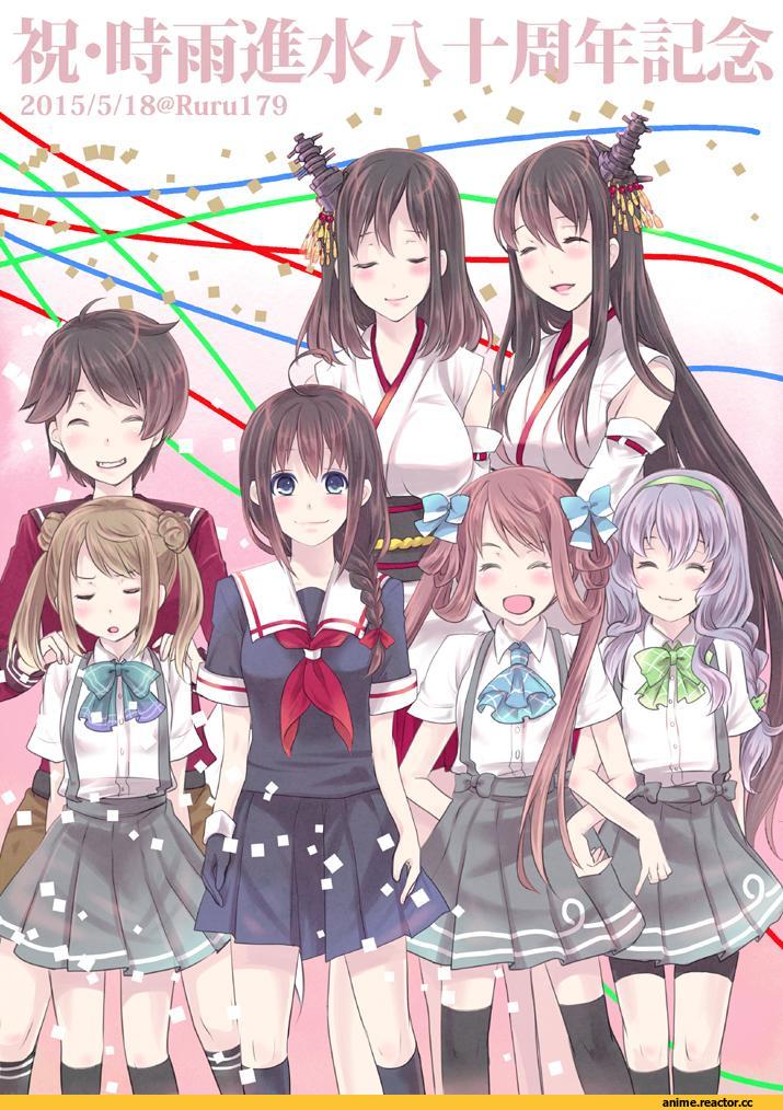 Asagumo (Kantai Collection), Kantai Collection, Fusou, Michishio (Kantai Collection), Mogami (Kantai Collection), Shigure (Kantai Collection), Yamagumo, aikawa ruru, Anime