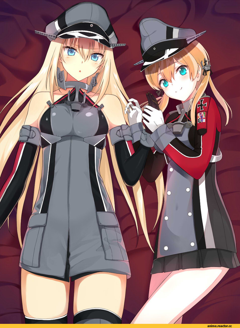 Anime Art, asato (fadeless), Kantai Collection, Bismarck (Kantai Collection), Prinz Eugen (Kantai Collection), Anime