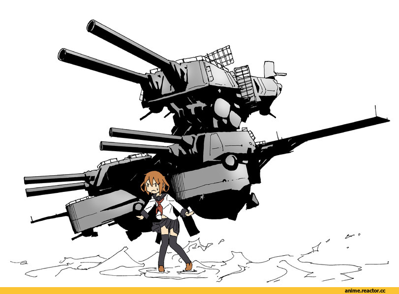 Ikazuchi, Kantai Collection, barikiosu, Anime Art, Anime