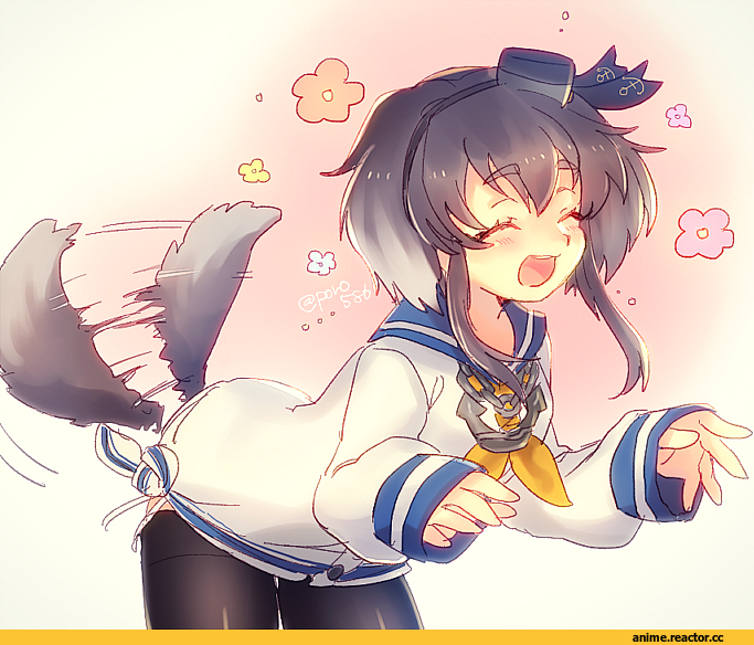 tokitsukaze, Kantai Collection, poroi (poro586), Animal Ears, Inumimi, Anime
