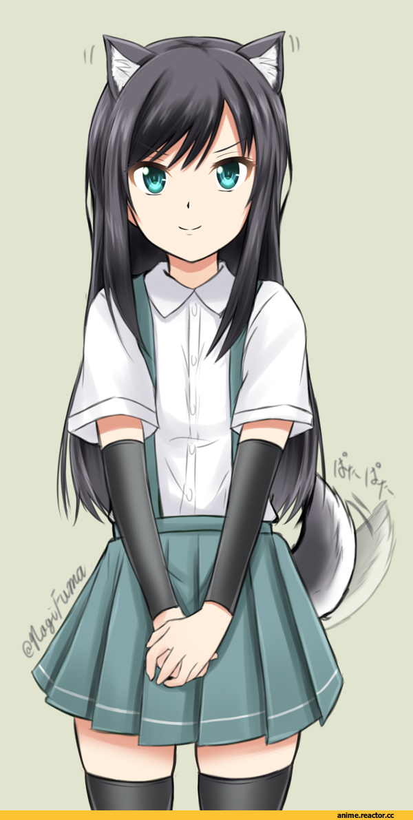 Anime Art, Fuuma Nagi, Kantai Collection, Asashio, Animal Ears, Inumimi, Anime