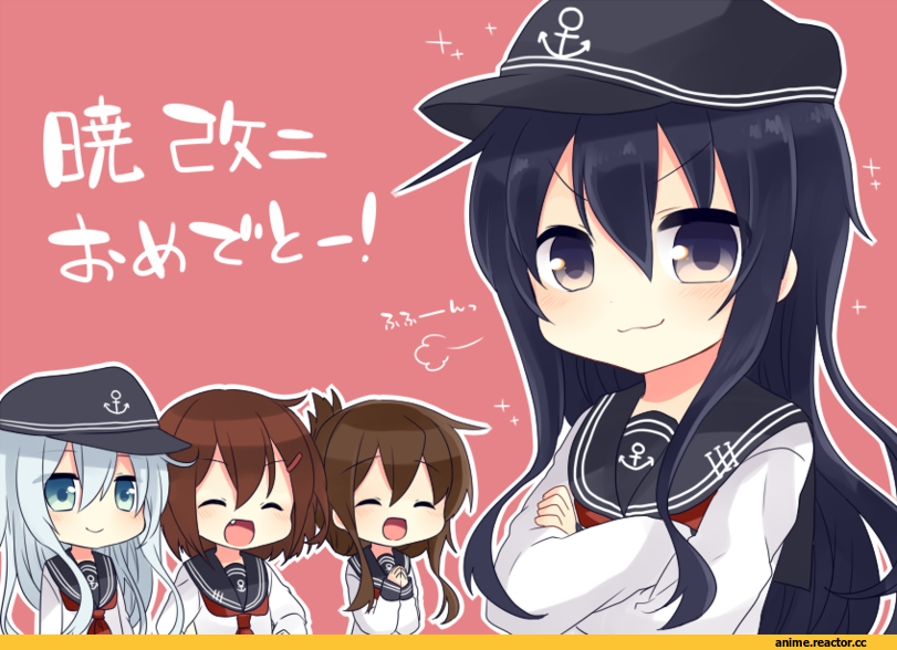 Akatsuki, Kantai Collection, Hibiki (Kantai Collection), ikazuchi (kantai collection), Inazuma (Kantai Collection), nagasioo, Anime
