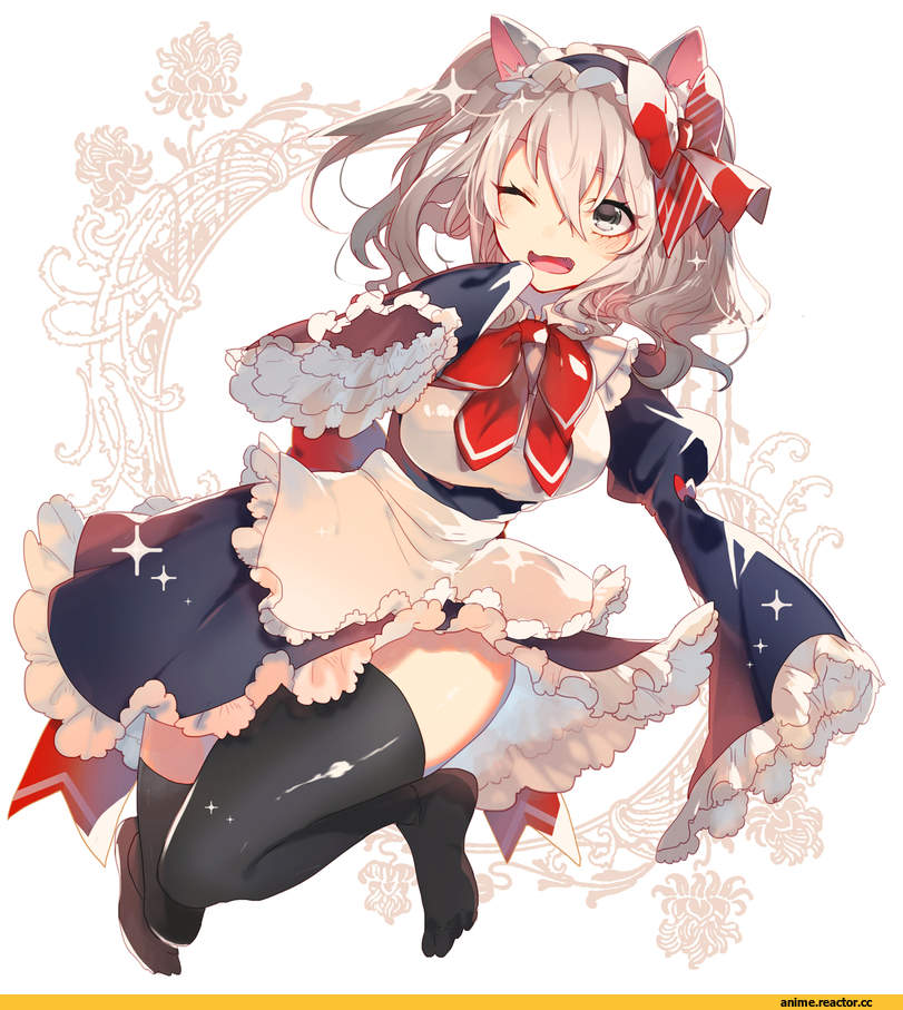 Kashima (Kantai Collection), Kantai Collection, nekomimi, Animal Ears, Maid, Anime Art, удалённое, Anime