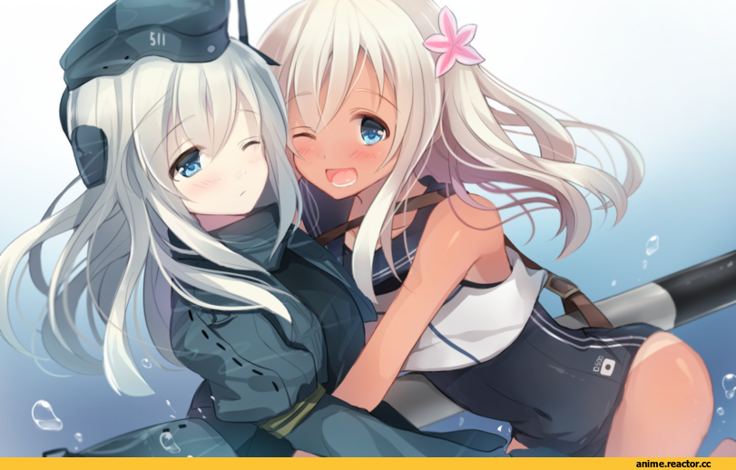 Anime Art, hiiragi souren, Kantai Collection, U-511 (Kantai Collection), Ro-500 (Kantai Collection), Anime