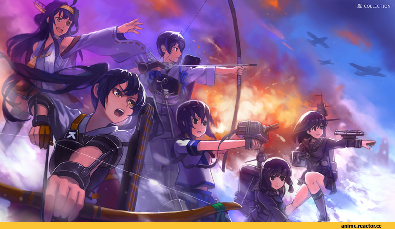 Fubuki (Kantai Collection), Kantai Collection, Kaga (Kantai Collection), Kitakami (Kantai Collection), Kongou (Kantai Collection), Ooi (Kantai Collection), felix (felix901123), Zuikaku (Kantai Collection), Anime