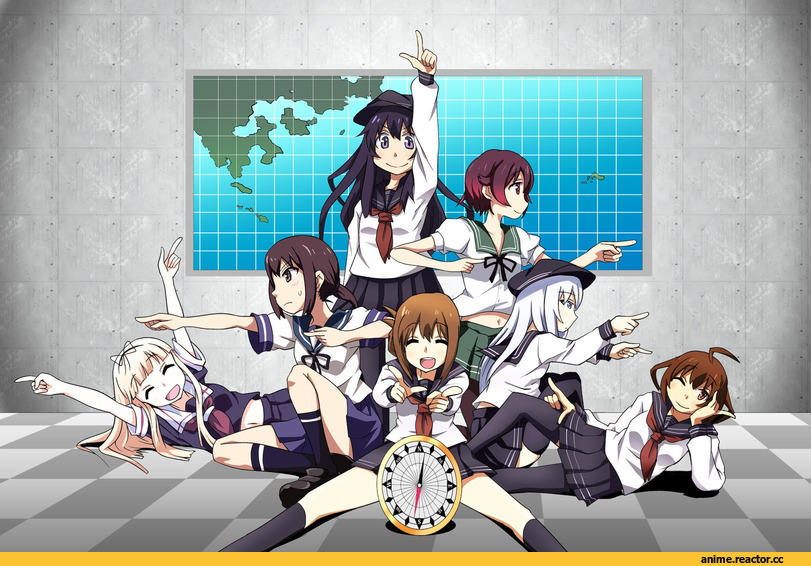 Fubuki (Kantai Collection), Kantai Collection, akatsuki (kantai collection), Hibiki (Kantai Collection), ikazuchi (kantai collection), Inazuma (Kantai Collection), Mutsuki (Kantai Collection), yuudachi (kantai collection), crossover, Death Parade, Anime