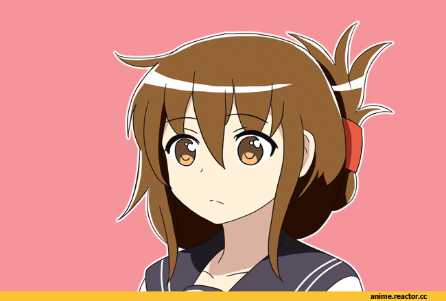 Kantai Collection, Mikakunin de Shinkoukei, Inazuma (Kantai Collection), Anime Гифки, crossover, Anime