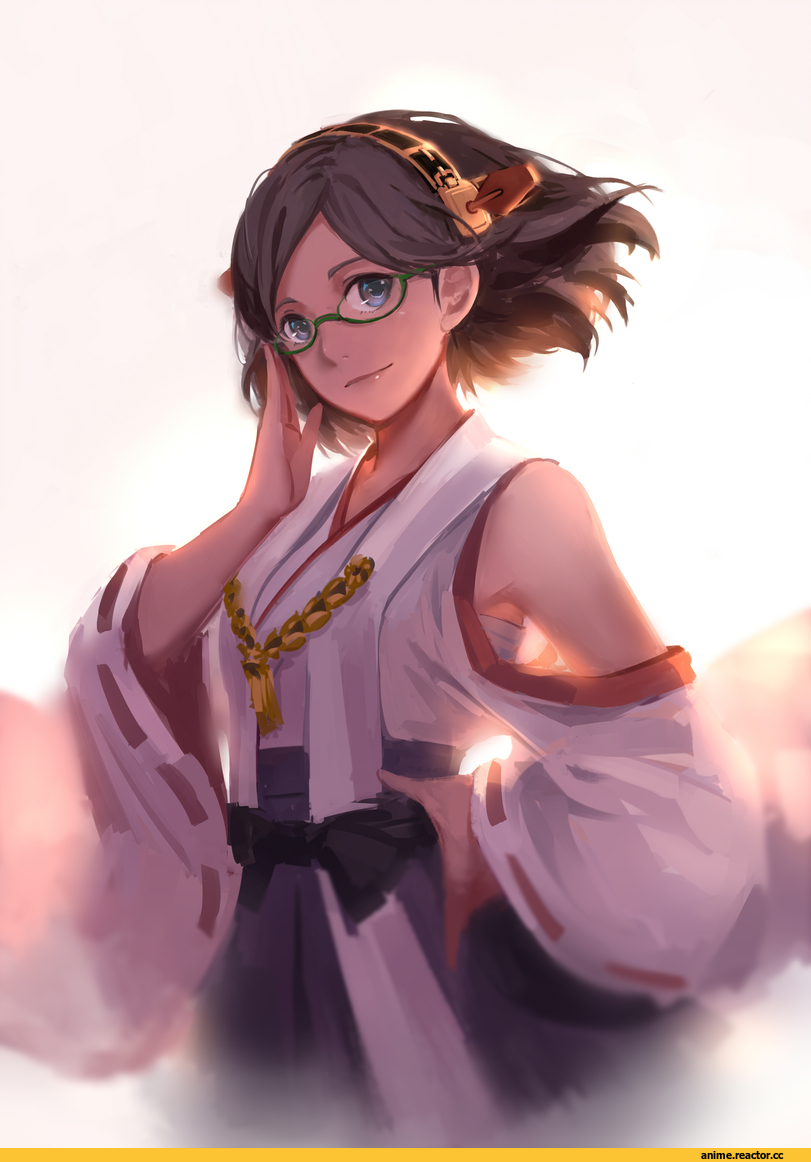 Kirishima (Kantai Collection), Kantai Collection, Sola7764, Anime Art, Megane, Anime