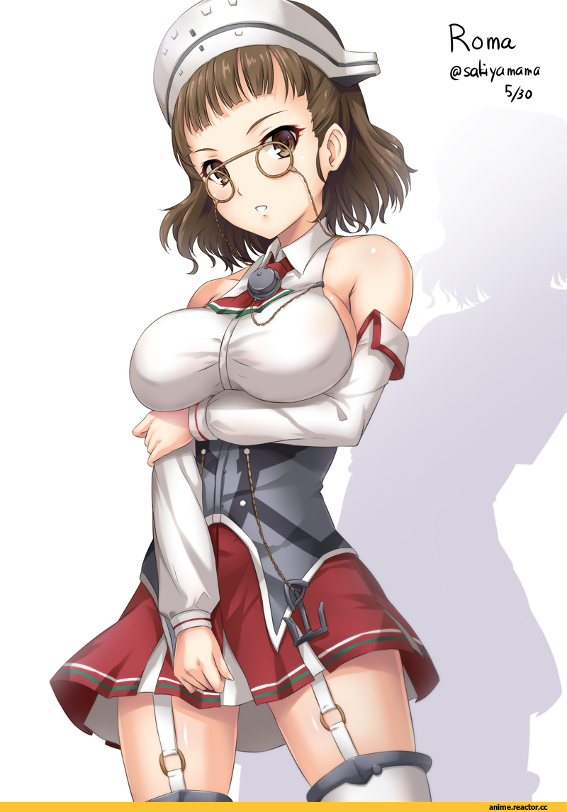Roma (Kantai Collection), Kantai Collection, Megane, Anime Art, Anime