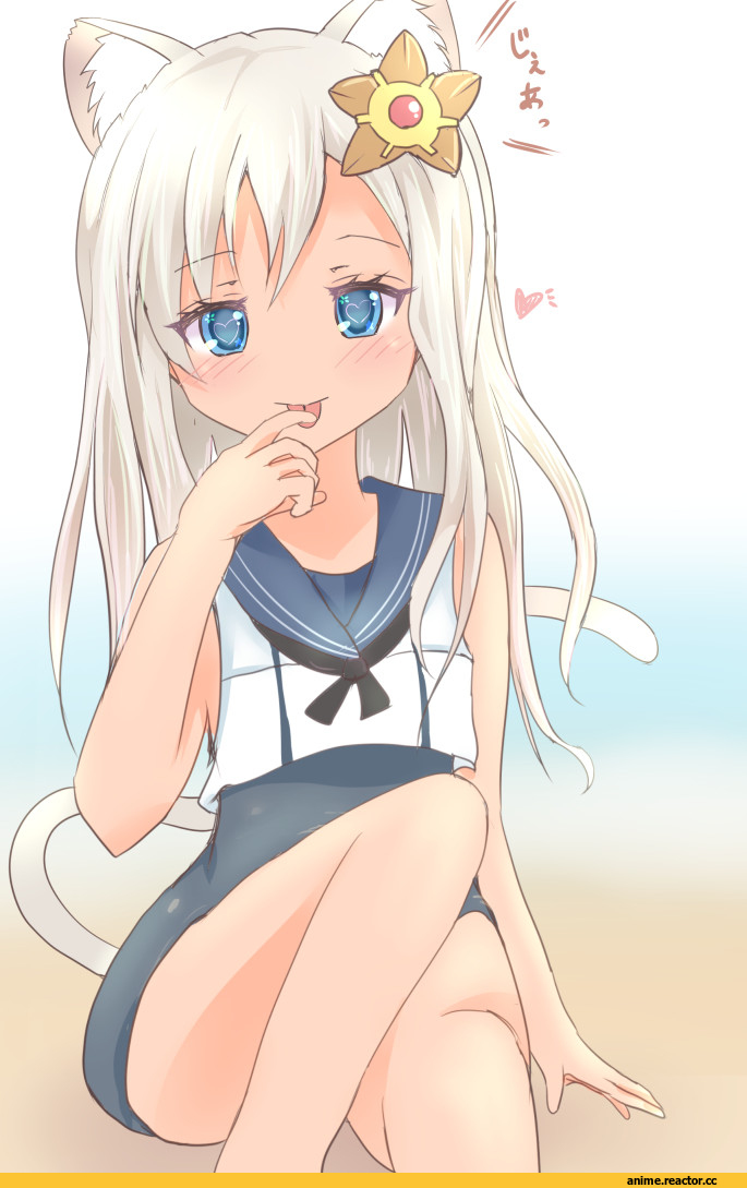 nekomimi, Animal Ears, Ro-500 (Kantai Collection), Kantai Collection, Anime Art, Anime