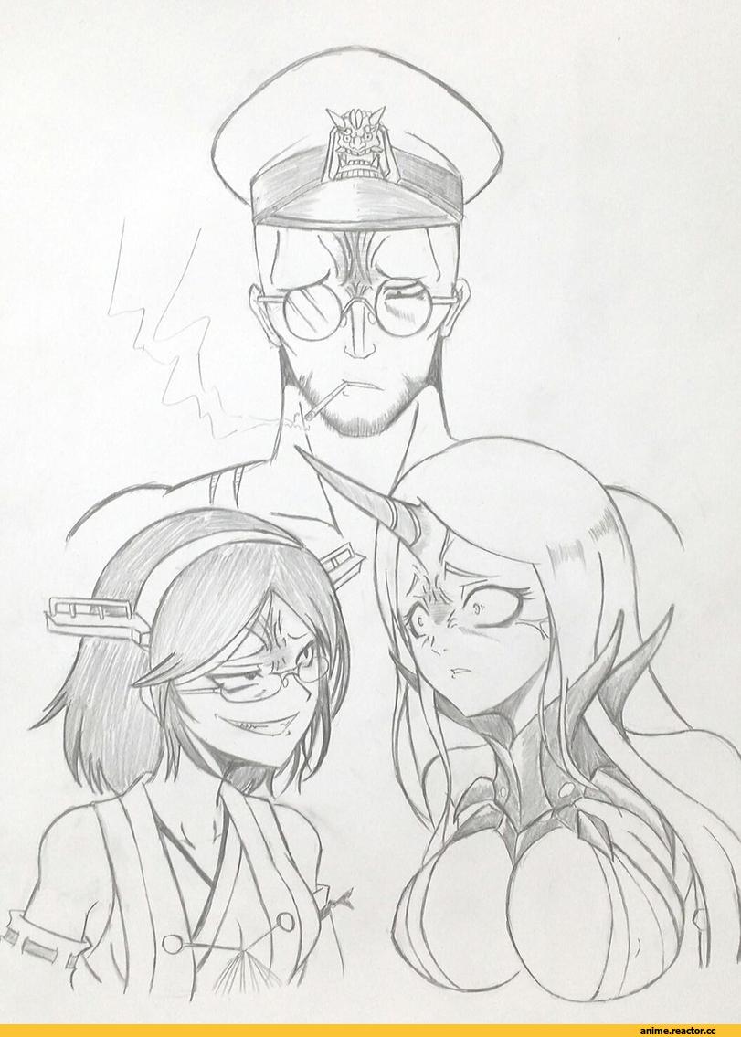 Seaport Water Oni, Kantai Collection, Admiral (Kantai Collection), Kirishima (Kantai Collection), Anime