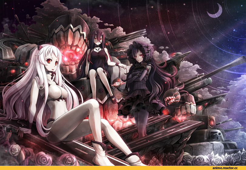 Airfield Hime, Kantai Collection, battleship hime, Isolated Island Oni, Akashio (loli ace), Anime Art, Shinkaisei-kan, Anime