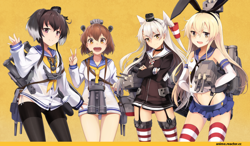 Amatsukaze (Kantai Collection), Kantai Collection, Shimakaze, Tokitsukaze (Kantai Collection), Yukikaze (Kantai Collection), neko (yanshoujie), Anime Art, Anime