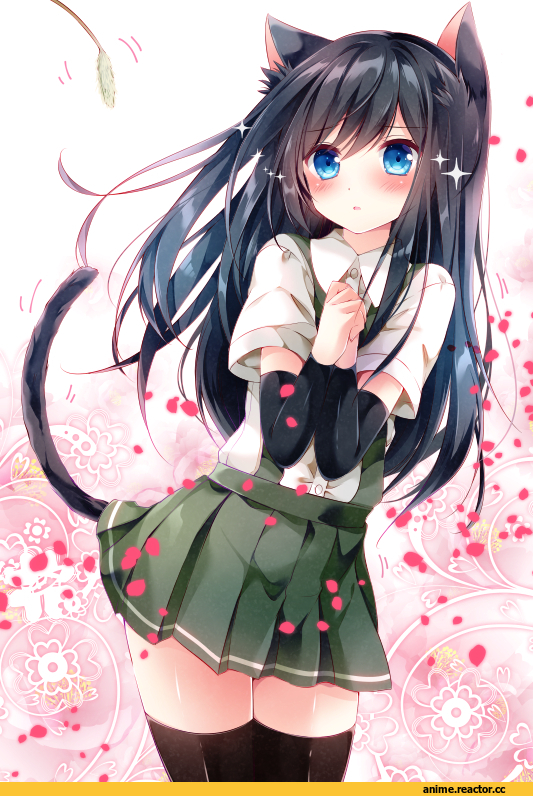 Asashio, Kantai Collection, nekomimi, Animal Ears, Anime Art, Anime