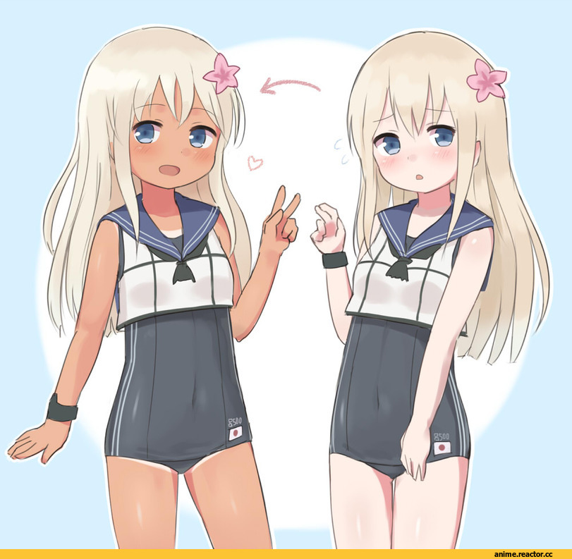 U-511 (Kantai Collection), Kantai Collection, koeda (koeda1kg), Ro-500 (Kantai Collection), Anime